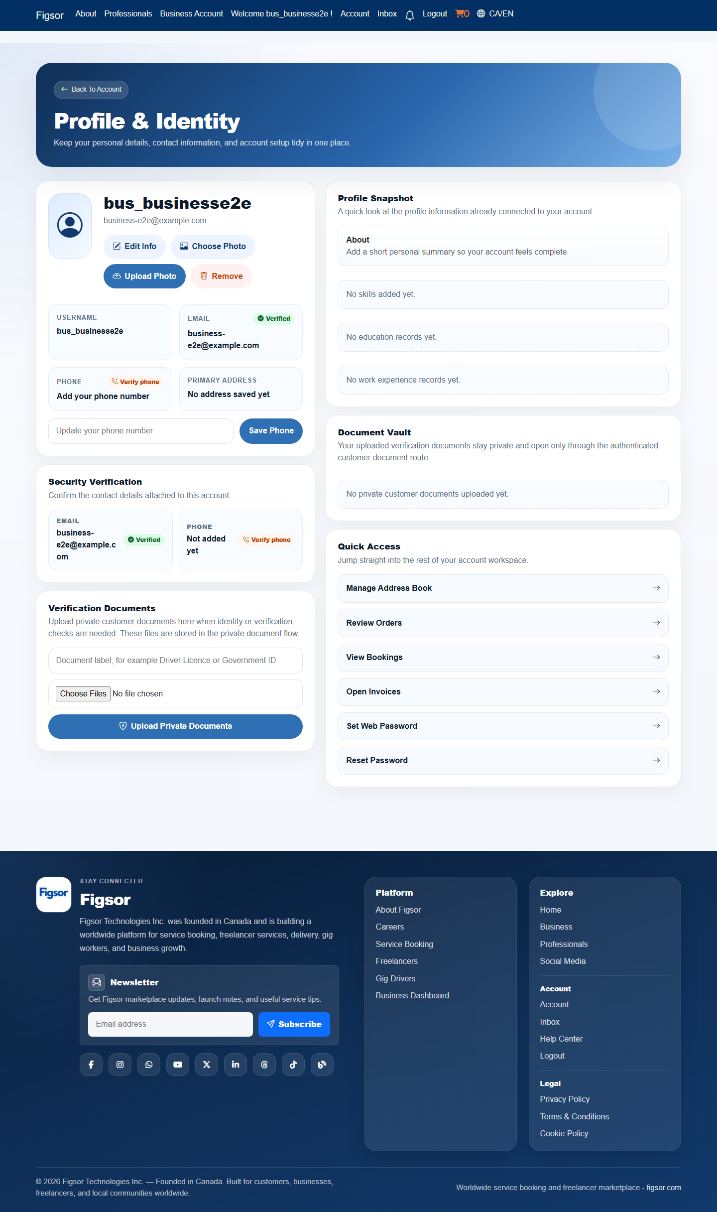 Help center screenshot
