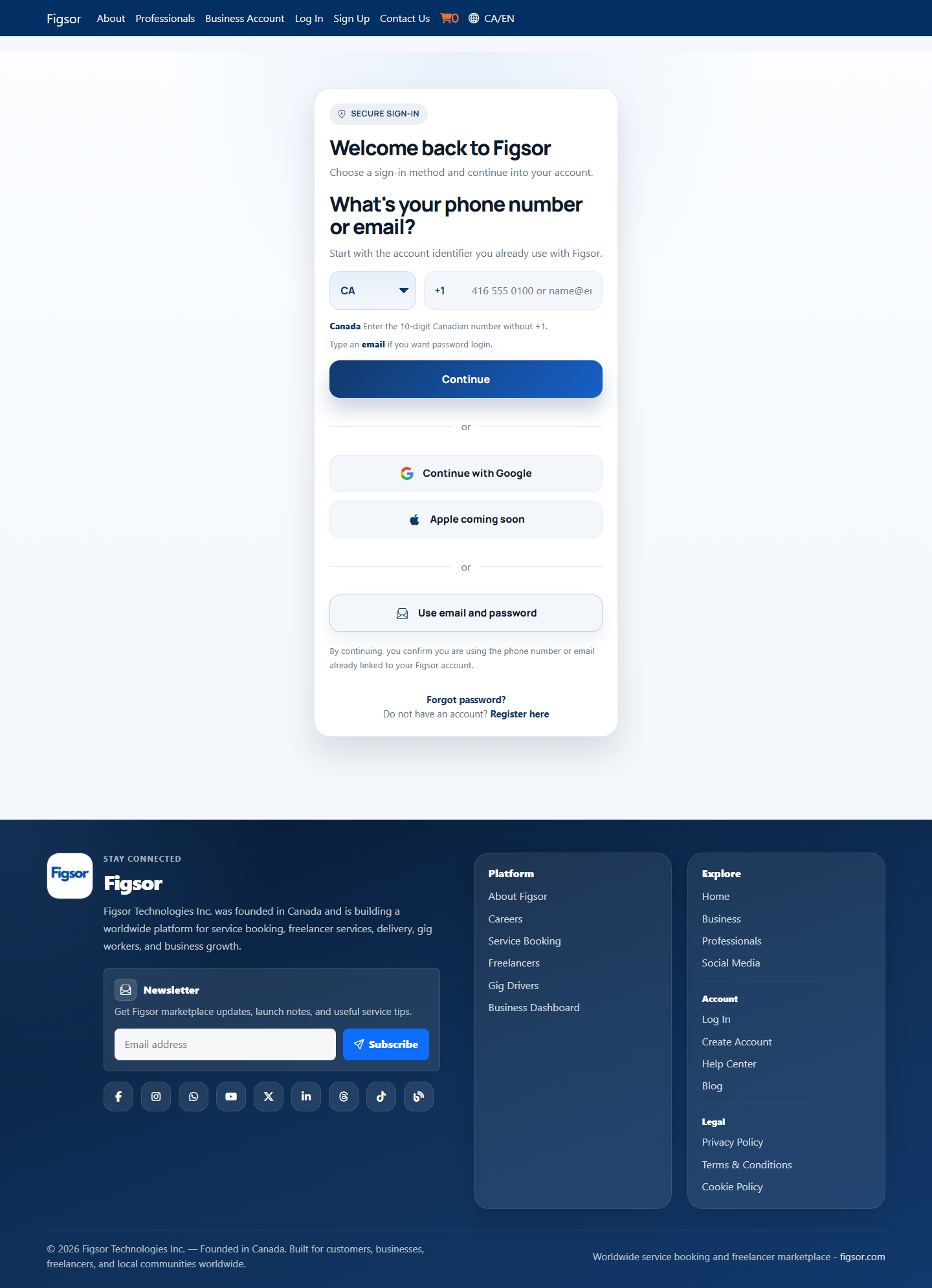 Help center screenshot